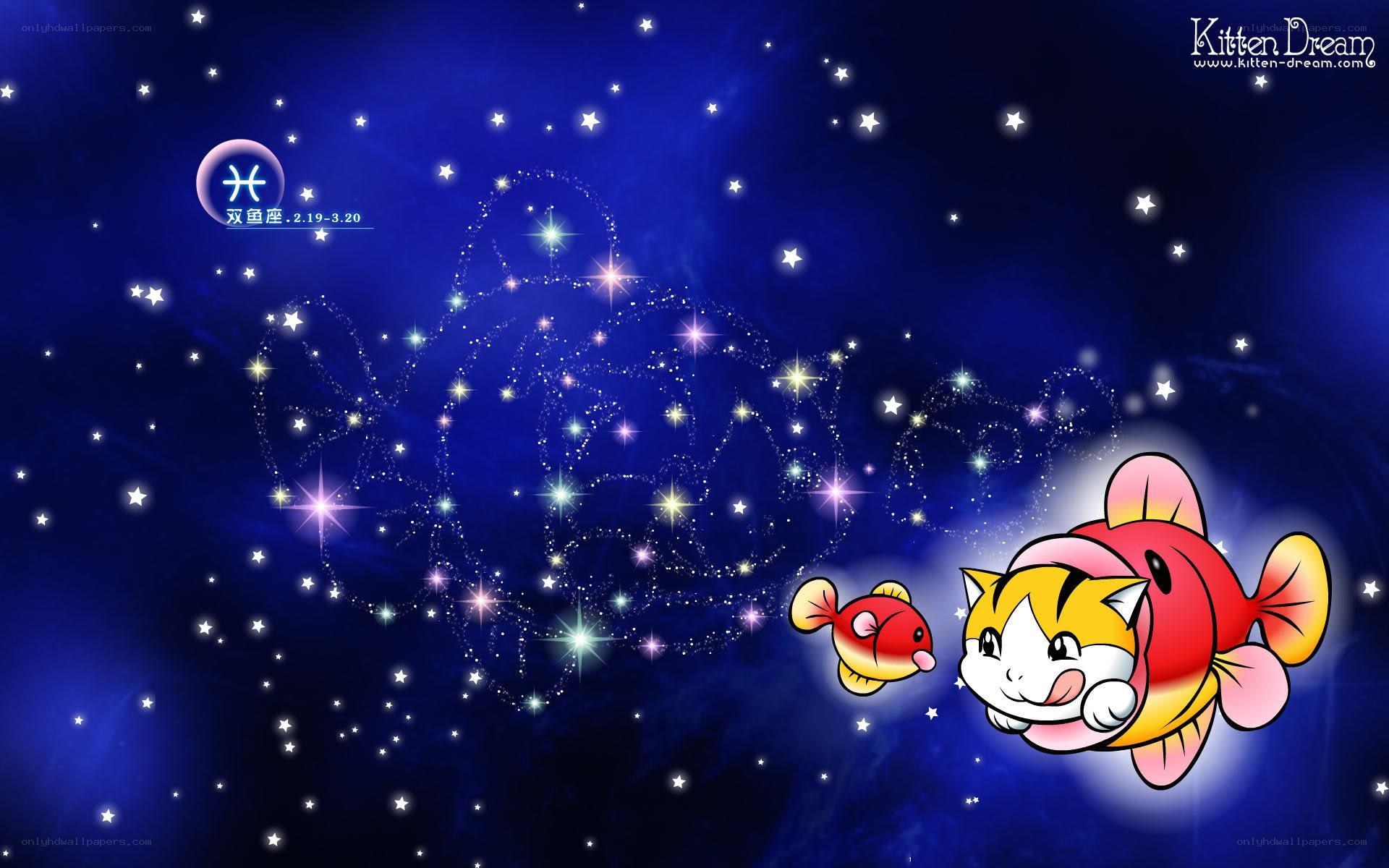 Kitten Dream zodiac wallpaper