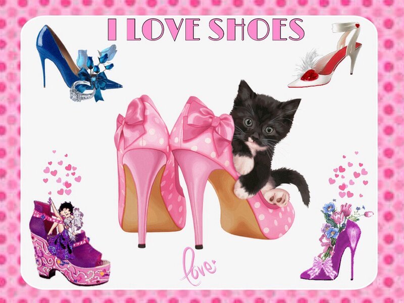 Kitten in Pink Shoes — Playful