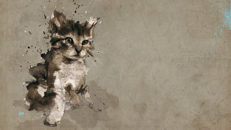 Kitten in Watercolor