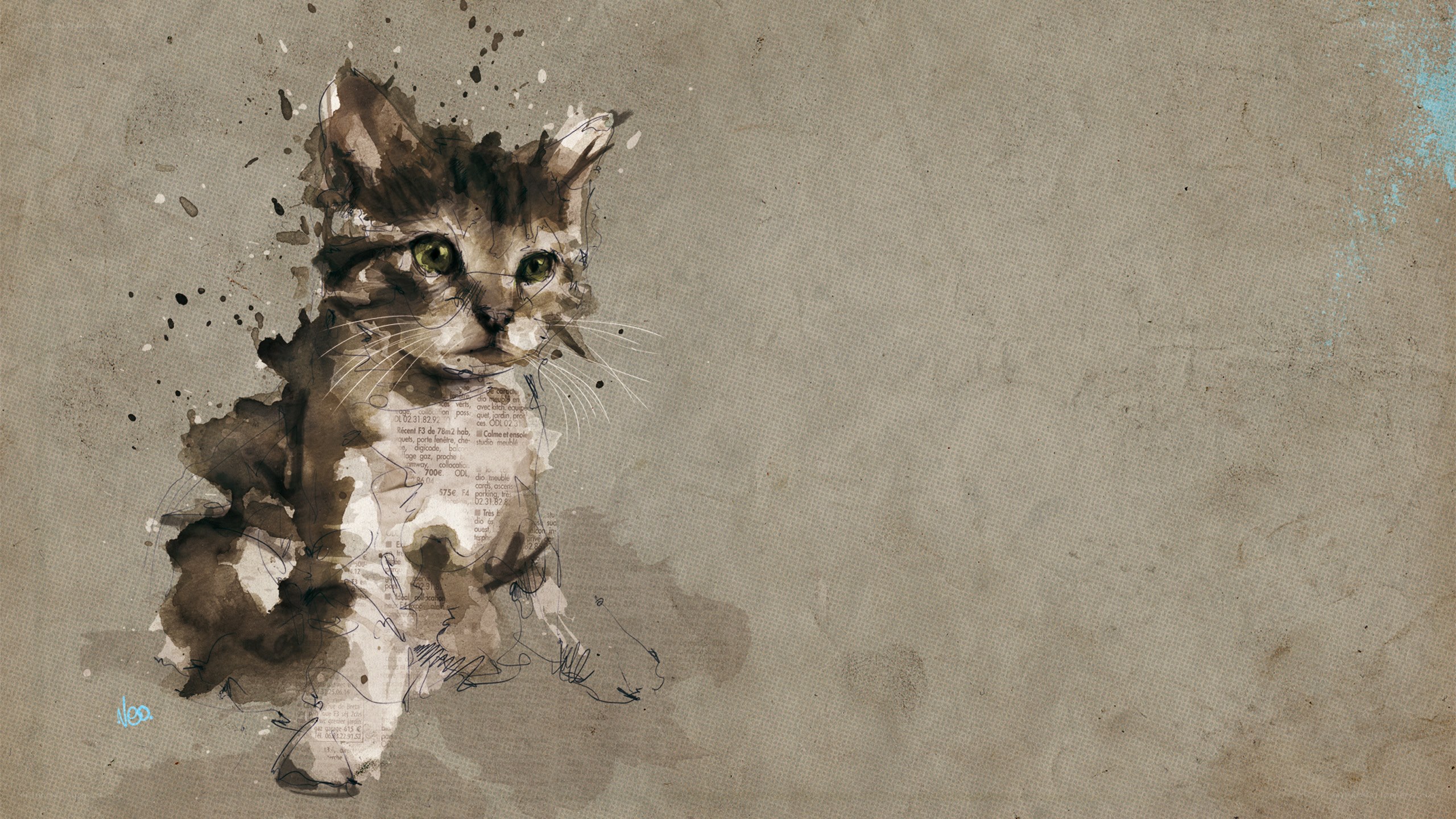 kitten watercolor art