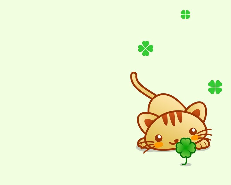 Kitten with Clover