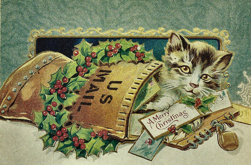 Kitten with Mail