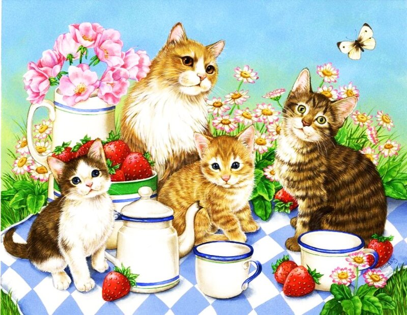 Kittens at Picnic