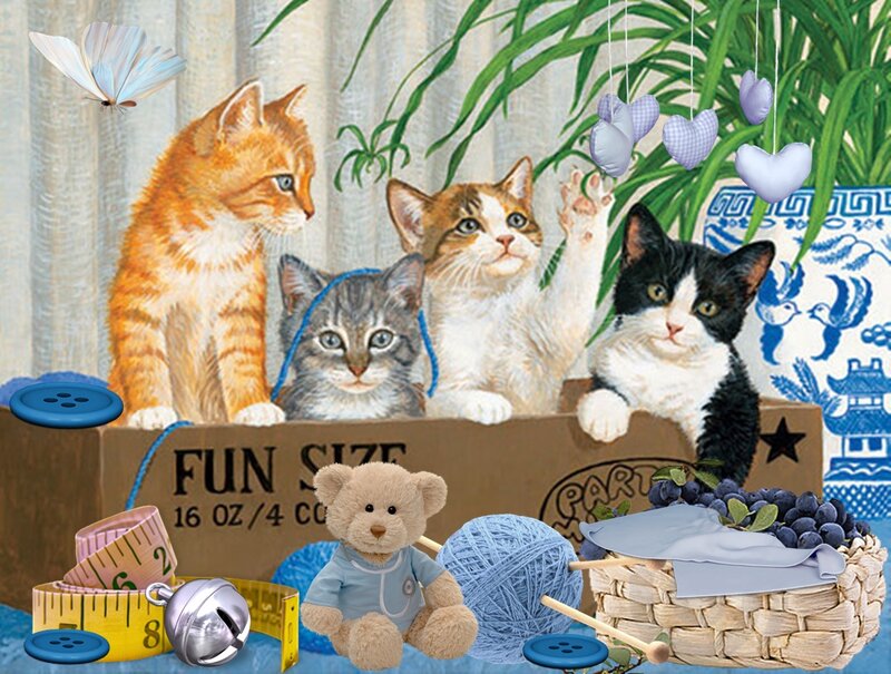 Kittens in a Box — Blue