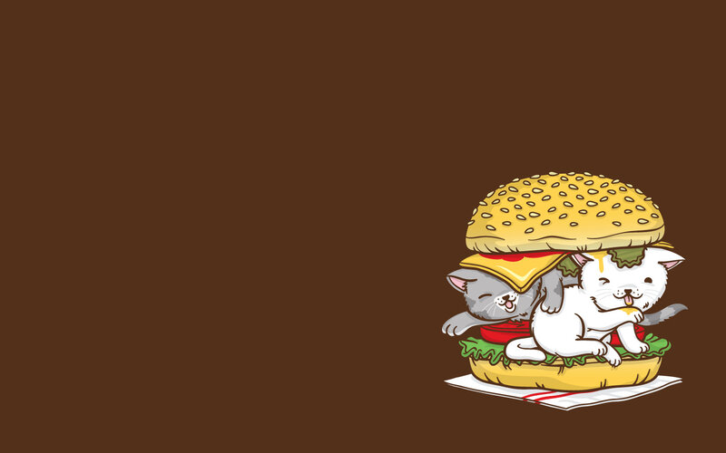 kittens in a burger