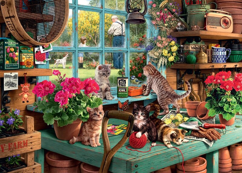 Kittens in a Greenhouse