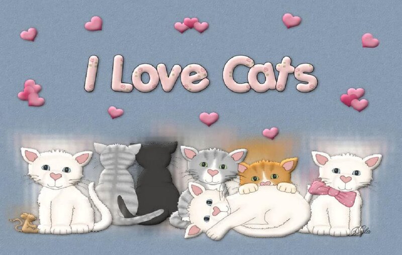 Kittens in a Group — Blue