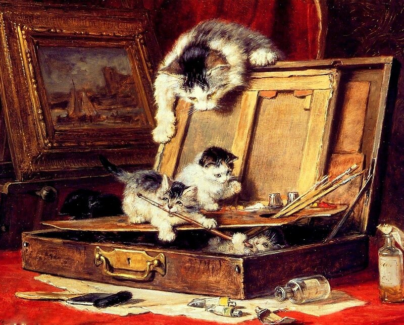 Kittens in Art Case