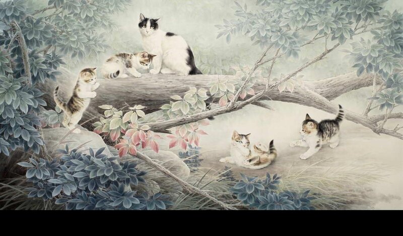 Kittens in Forest