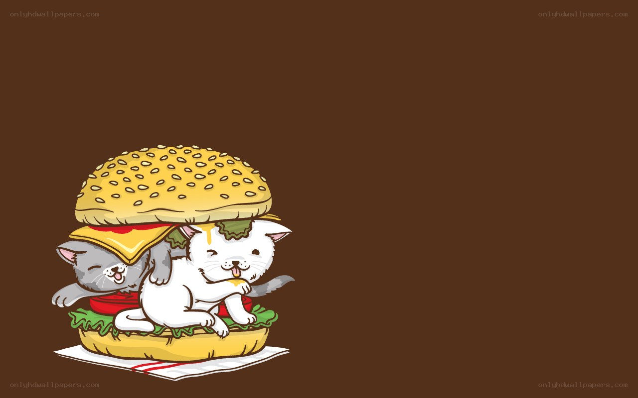 kittens on a burger