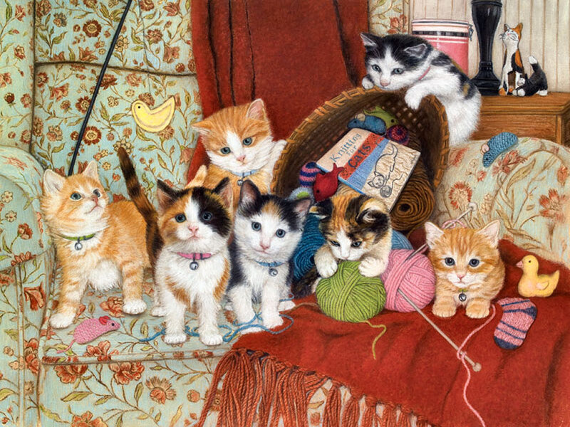 Kittens on a Couch