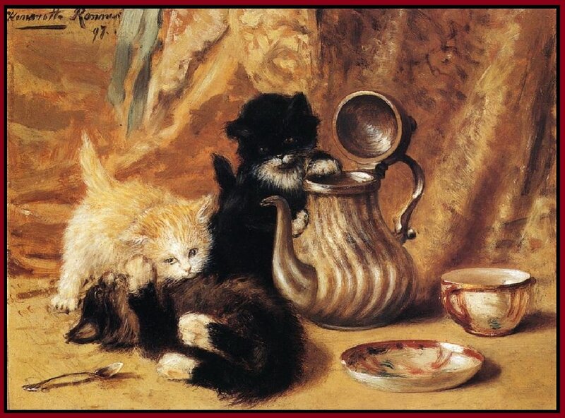 Kittens with Teapot