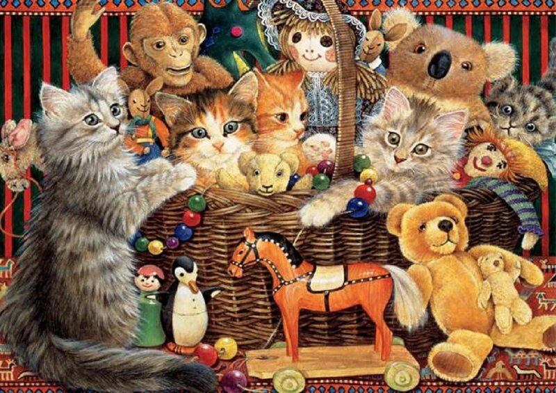 Kittens with Toys