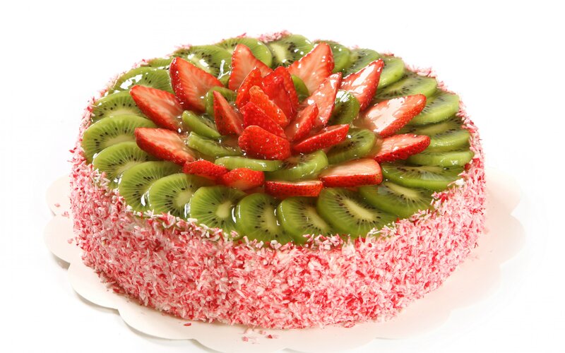 Kiwi and Strawberry Cake
