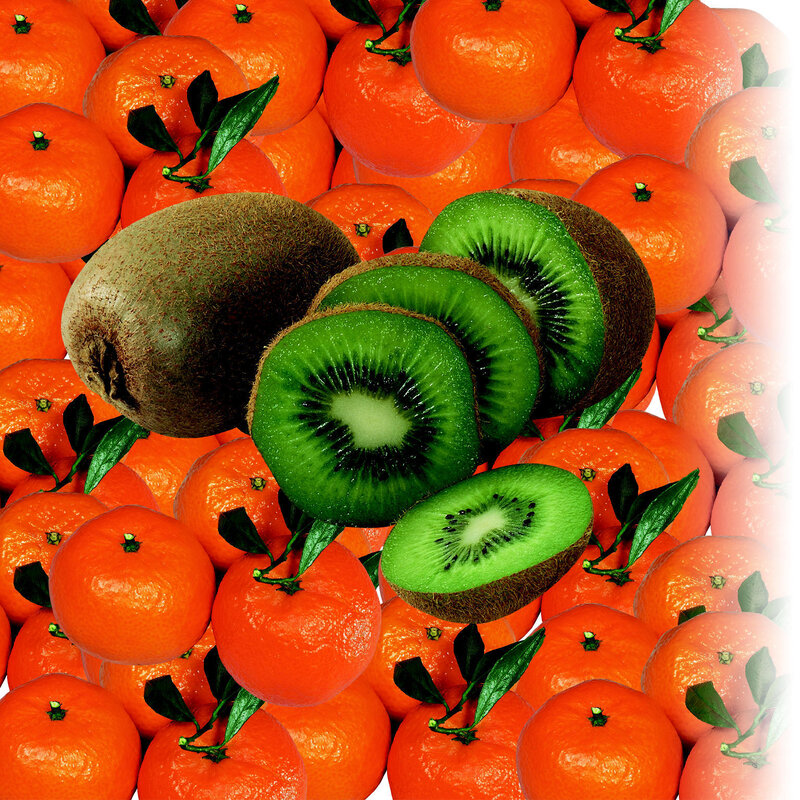 kiwi and tangerines