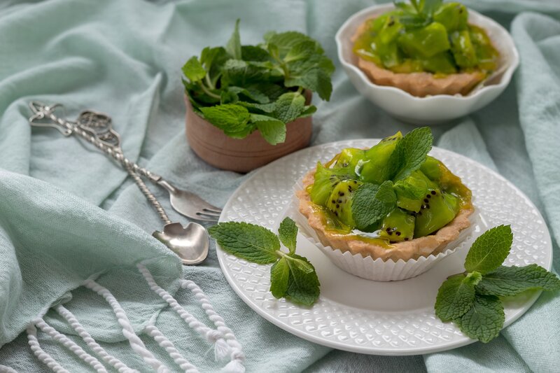 Kiwi Tart on Plate