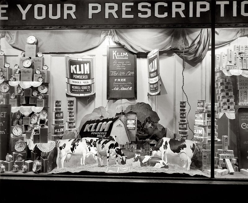 Klim powdered milk display