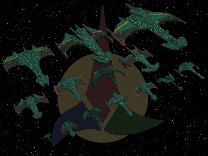 Klingon battle fleet formation