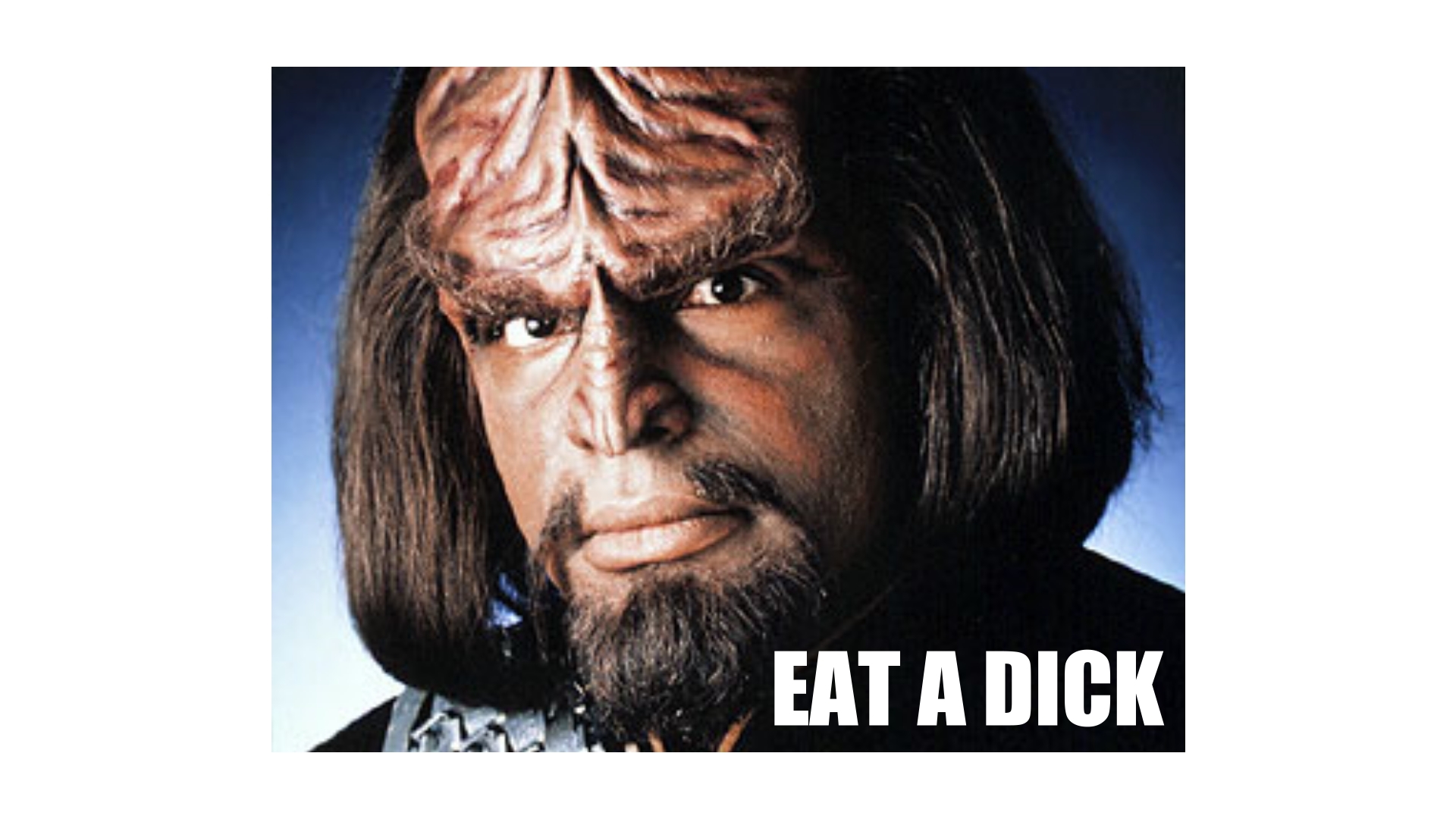 Klingon character with text