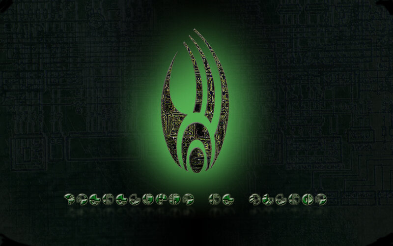 Klingon emblem on circuit board