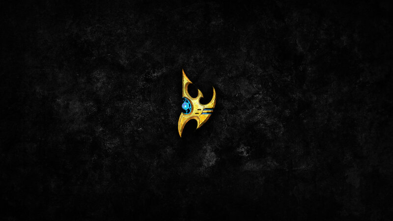 Klingon emblem on dark background