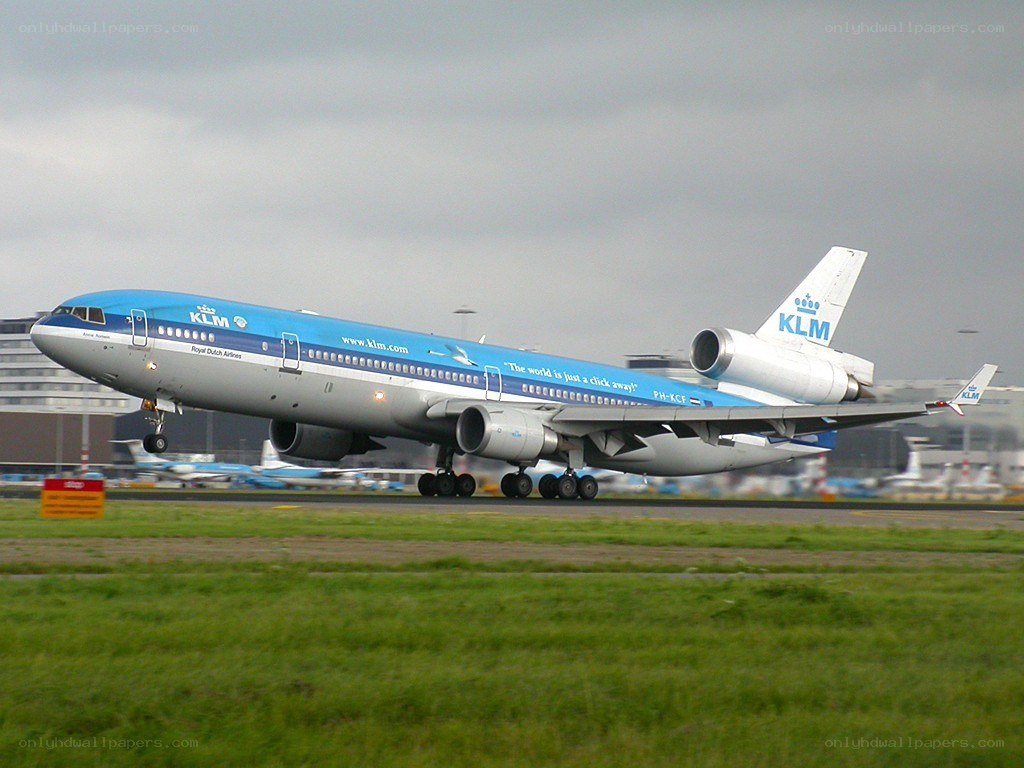 KLM airplane on runway
