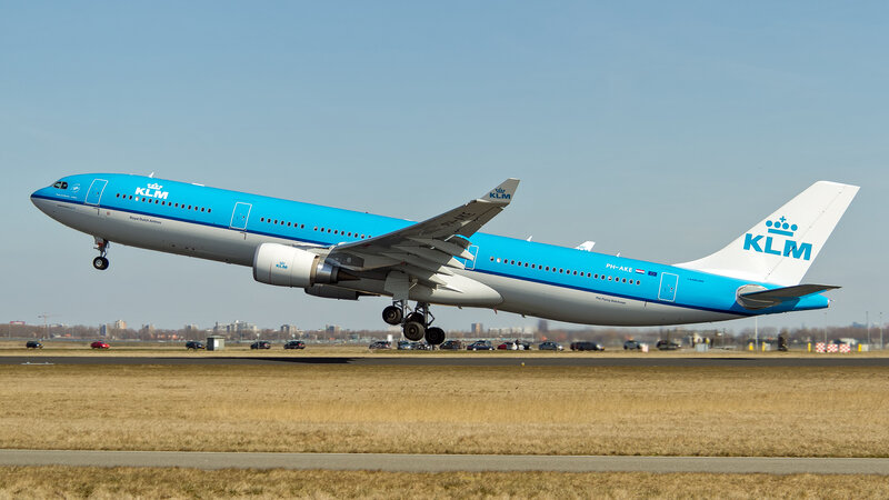 KLM Airplane Taking Off