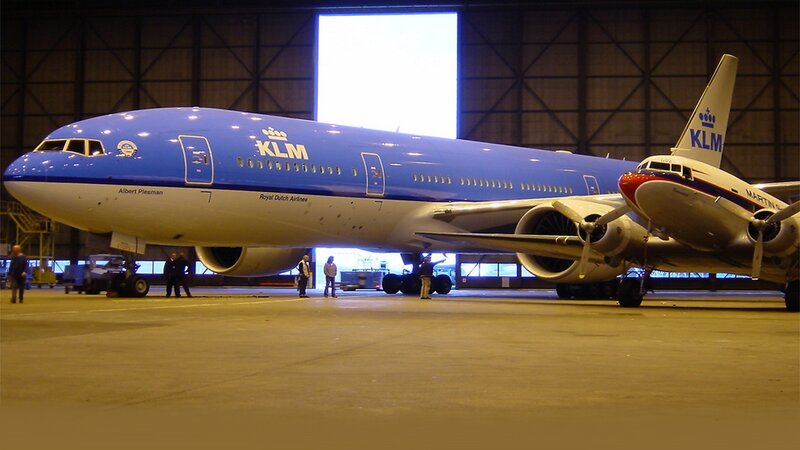 KLM Airplanes in Hangar