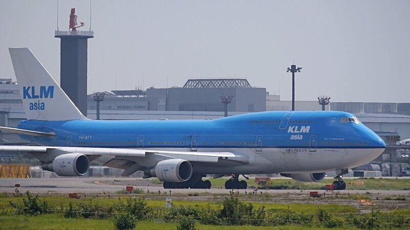 KLM Asia Boeing 747 — Blue, Calm, Afternoon