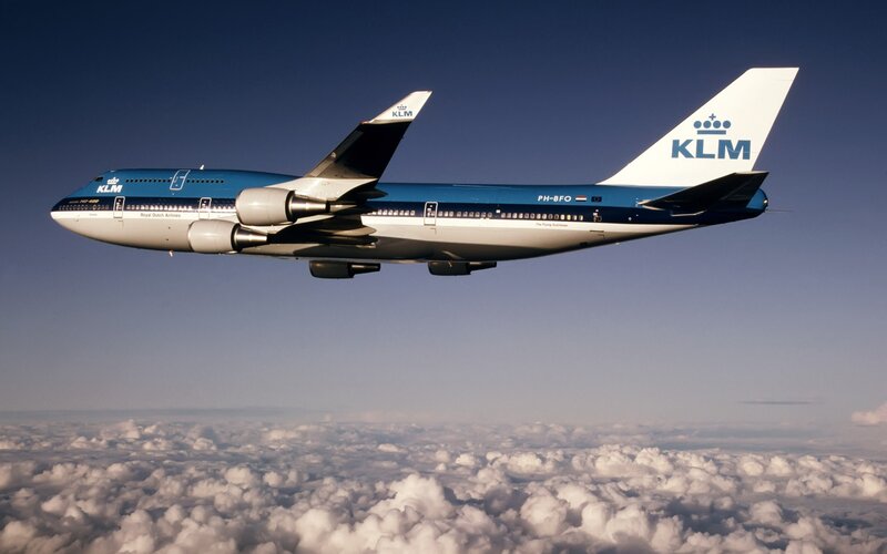 KLM Boeing 747 in flight