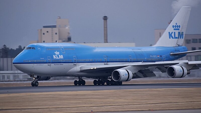 KLM Boeing 747 on Runway