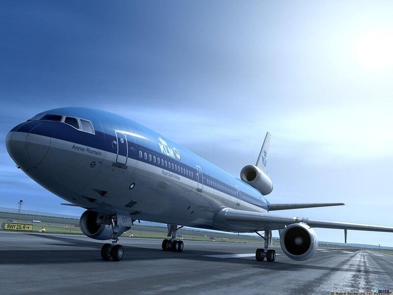 KLM Boeing 767 on the tarmac