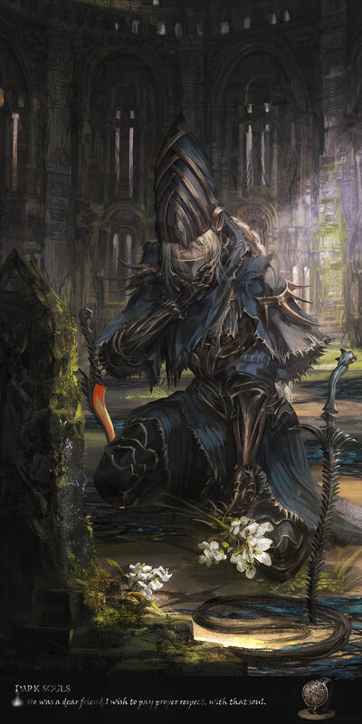 Kneeling Knight in Armor