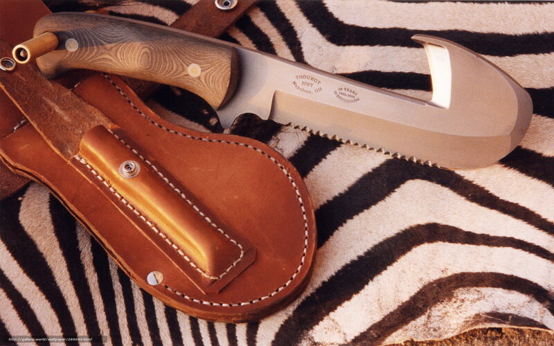 Knife in Leather Sheath — Brown