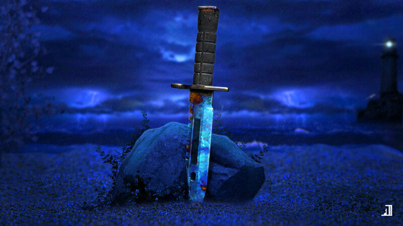 Knife in Rock