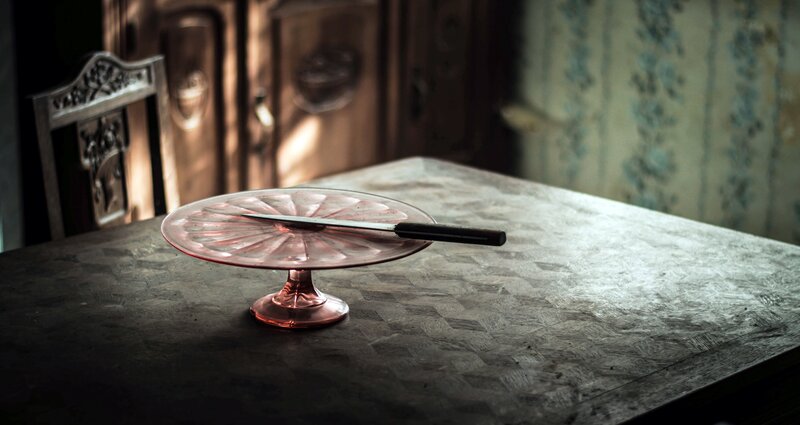 Knife on Cake Stand
