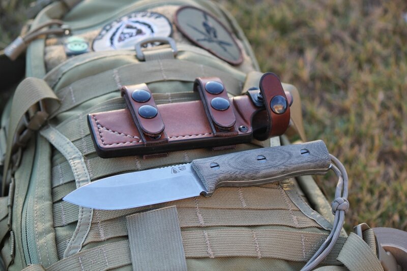 Knife on Tactical Backpack