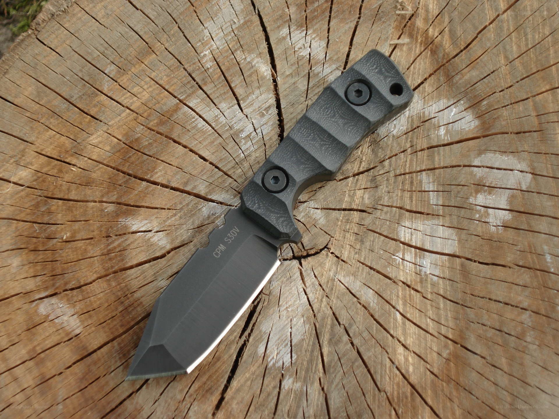 knife on wooden surface