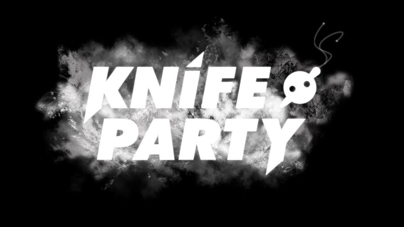 Knife Party logo with smoke effect