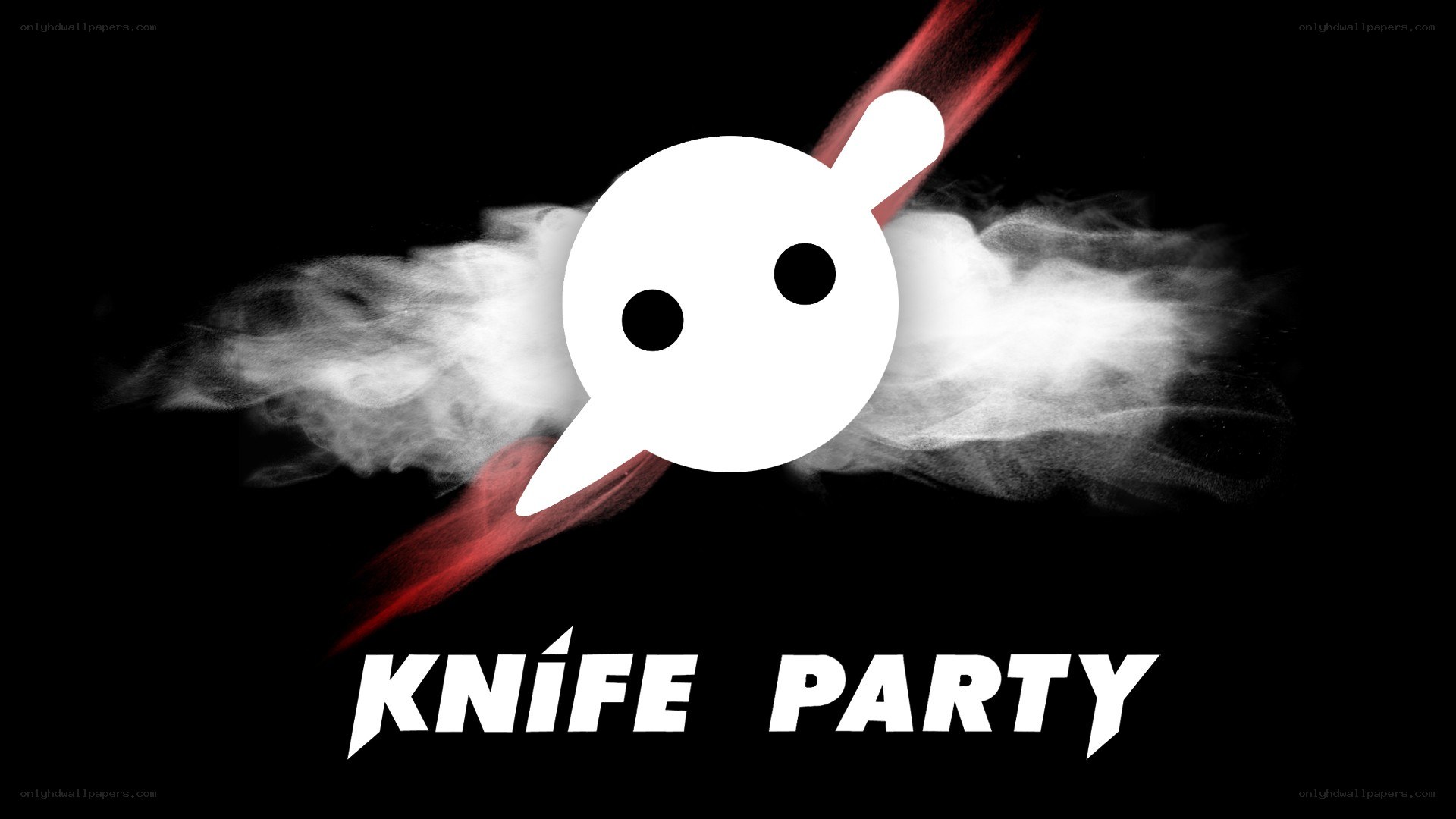 Knife Party logo with smoke