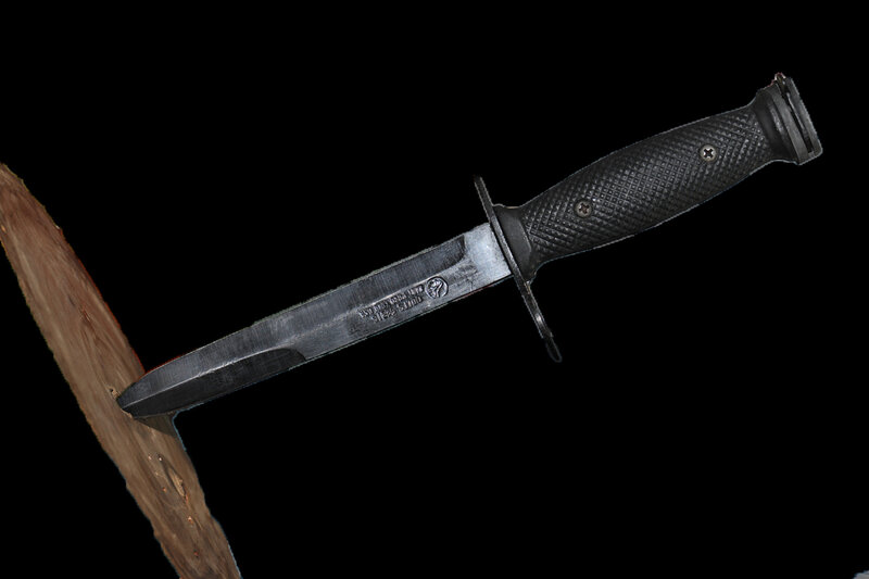 knife with black handle