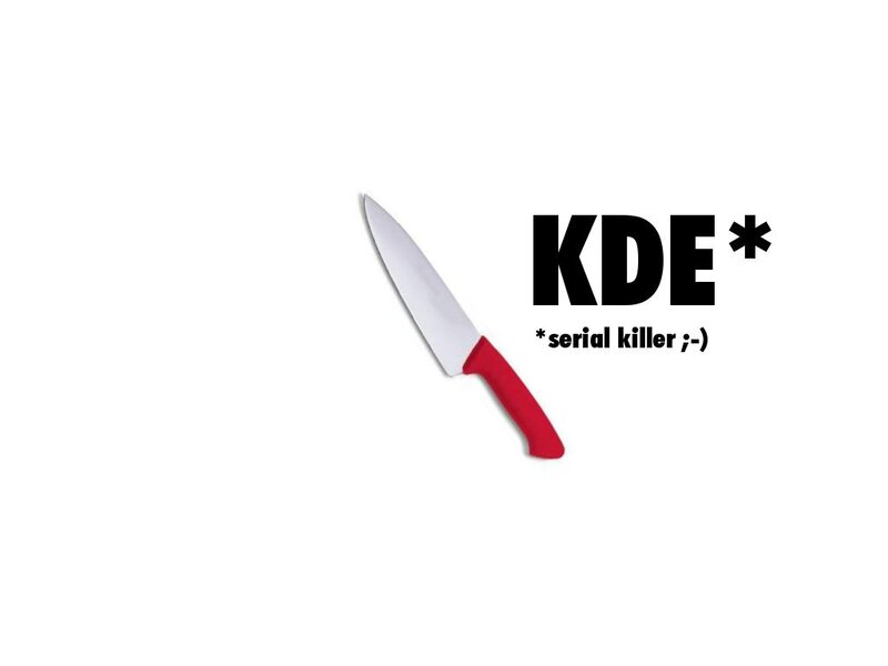 Knife with Red Handle