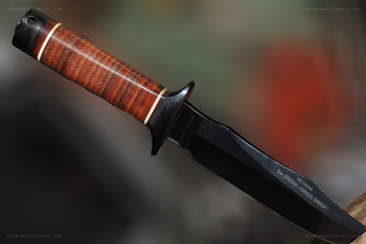 knife with wooden handle