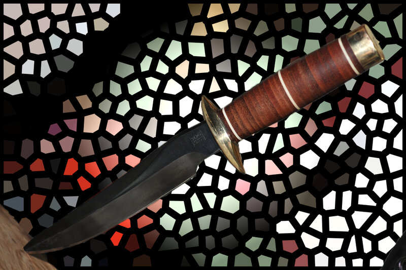 knife with wooden handle