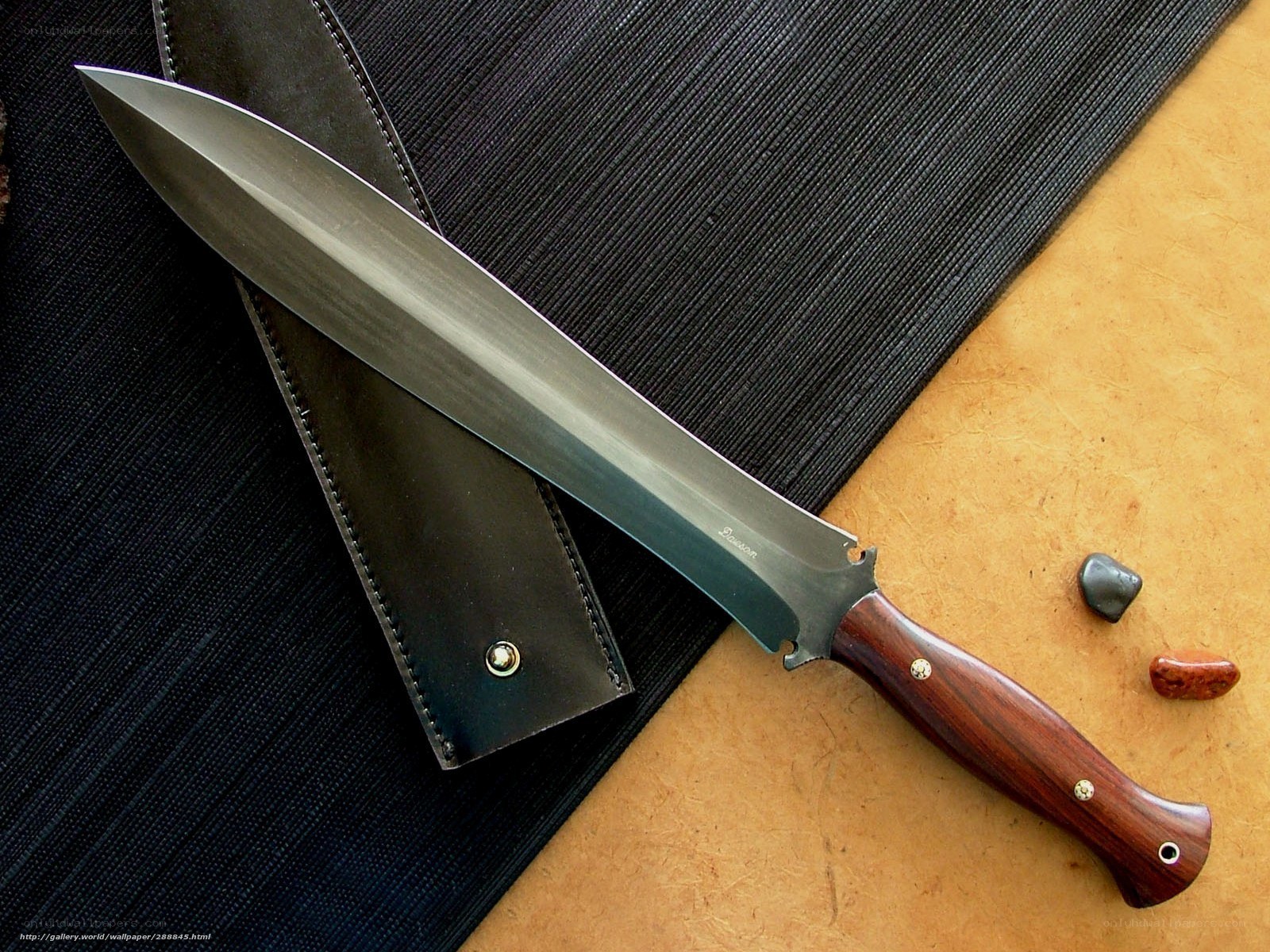 knife with wooden handle
