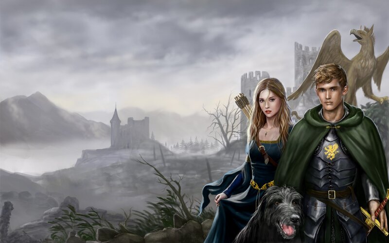 Knight and Archer with Dog