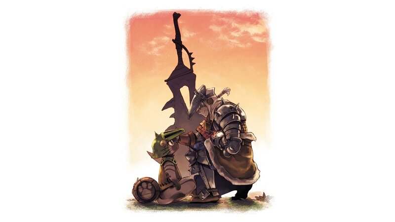 Knight and child with sword