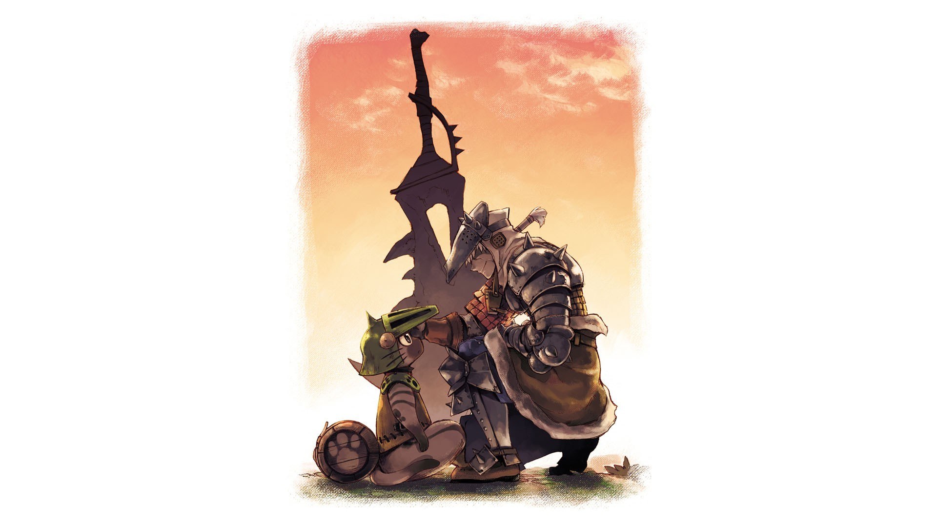 Knight and child with sword