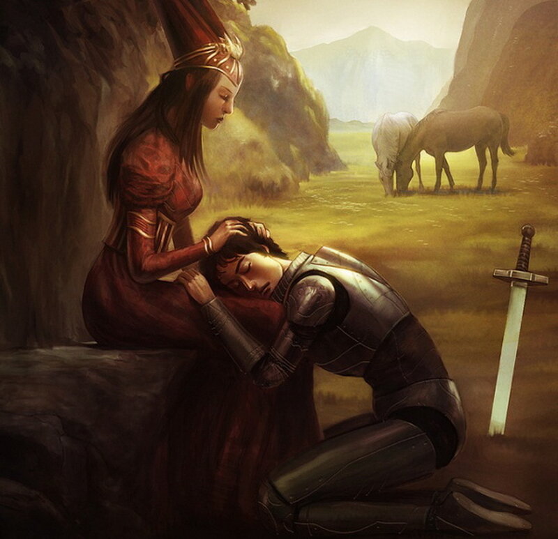 Knight and Elf Woman