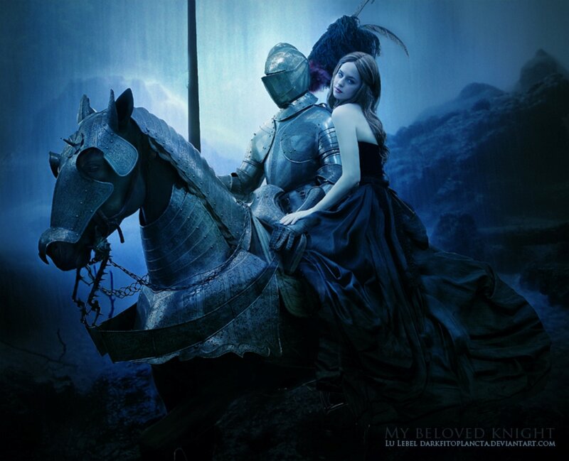 Knight and Woman on Horse